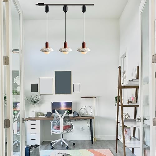 Kiven L Style 2-Wire Track Pendant Light with Ceramic Shade