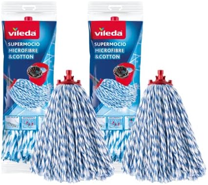 Vileda SuperMocio Mop Refill Pack of 2 White 1
