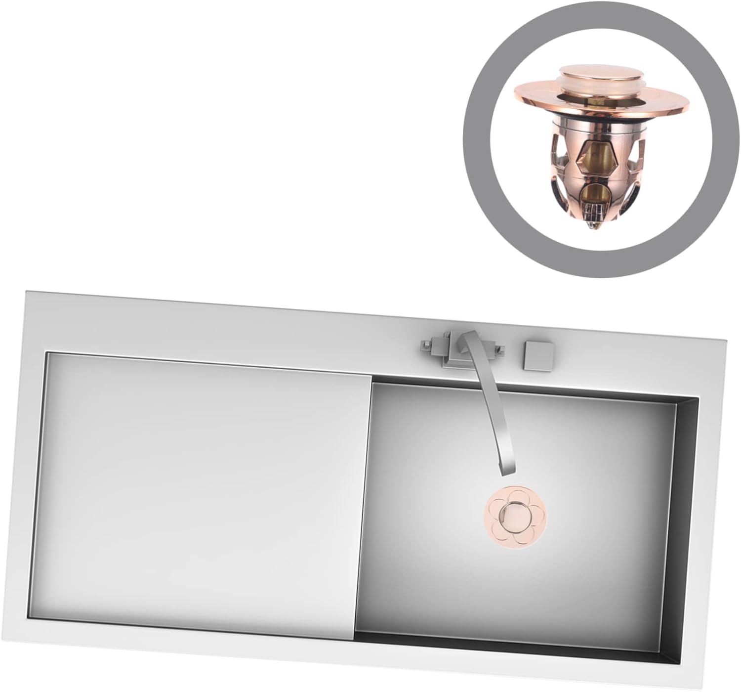 SEWOART Universal Copper Drain Stopper for Bath and Kitchen