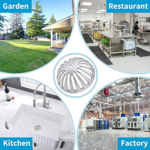 Heavy Duty Aluminum Dome Drain Cover 5-12 x 2-14