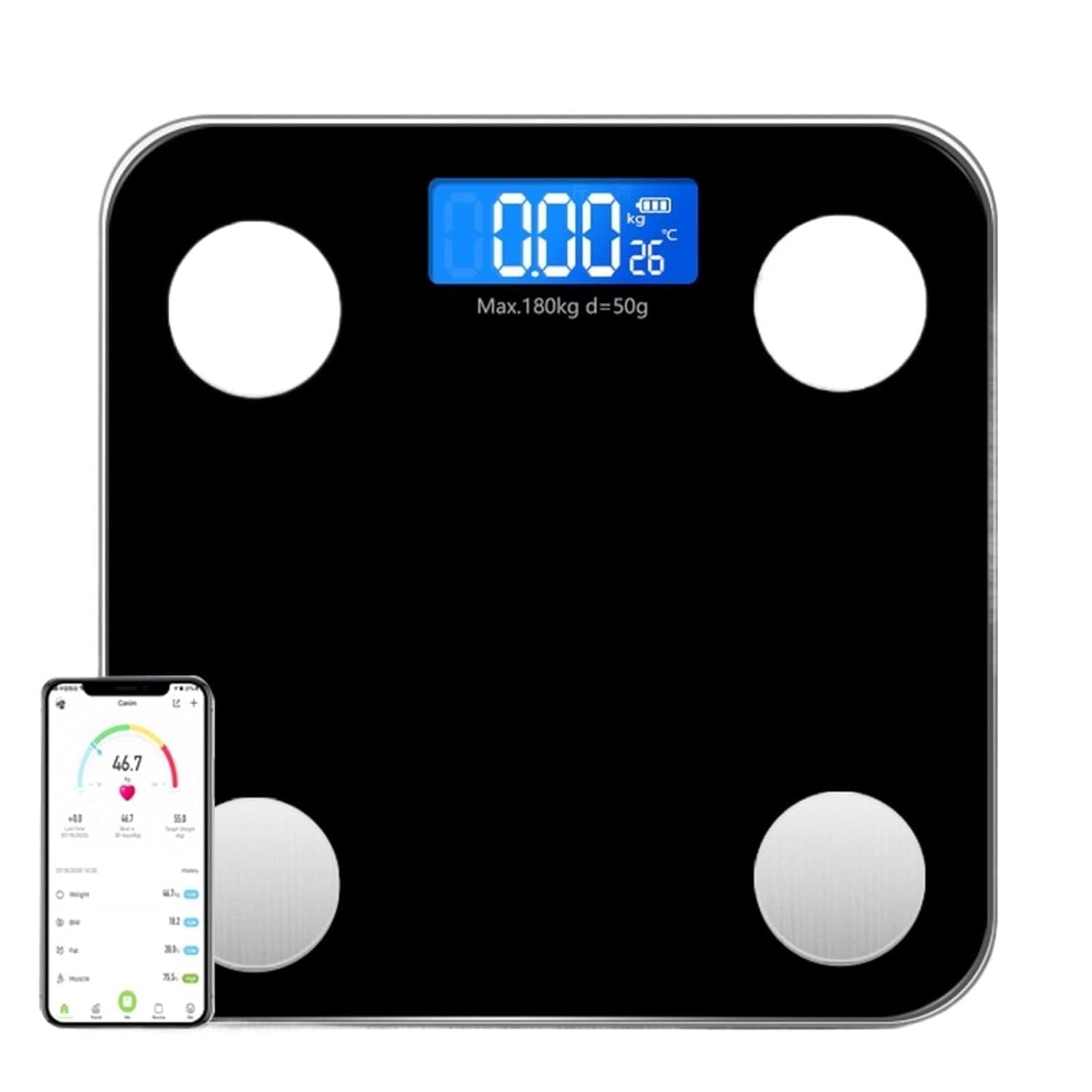 WHATOOK Smart Weight Scale with Body Fat Analysis 1