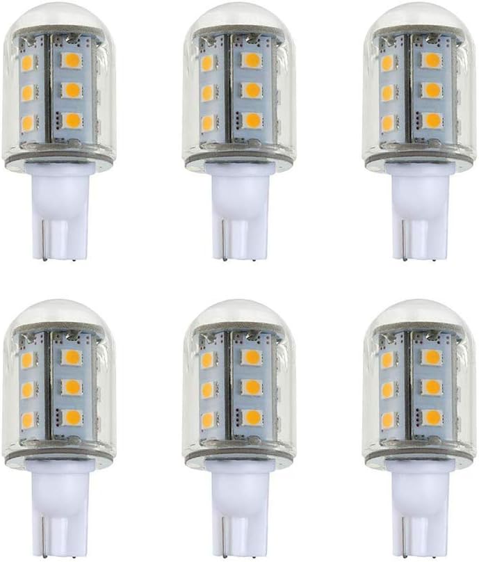 Makergroup T5 T10 LED Bulb 6pcs 2Watt Cool White 6000K Outdoor Use