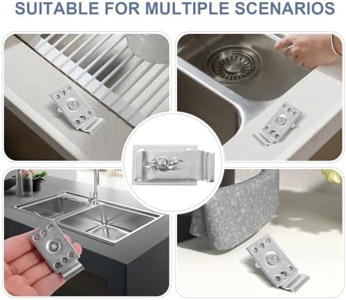 Gadpiparty 48 Sets Stainless Steel Sink Clips Kit 1