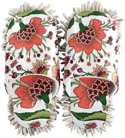 Sinestour White Mop Slippers for Floor Cleaning