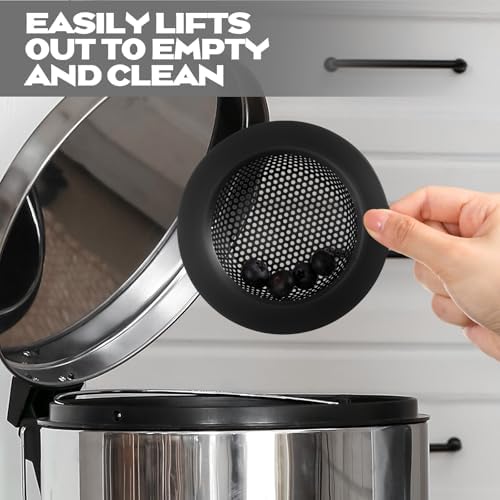 Retisee 2 Pcs Stainless Steel Sink Strainer Matte Black