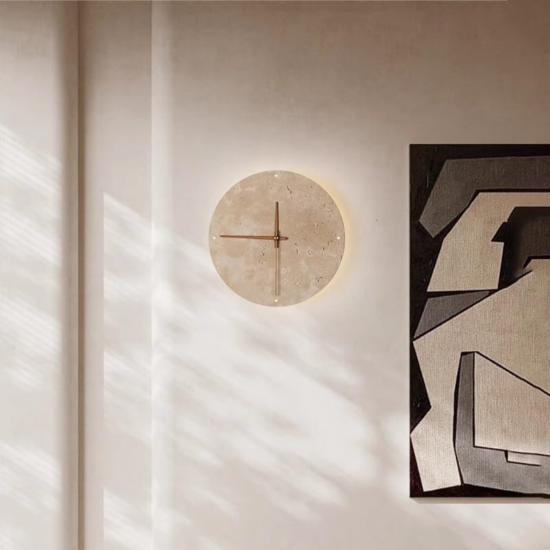 LINGCMP Marble Wall Sconce with Clock Hand