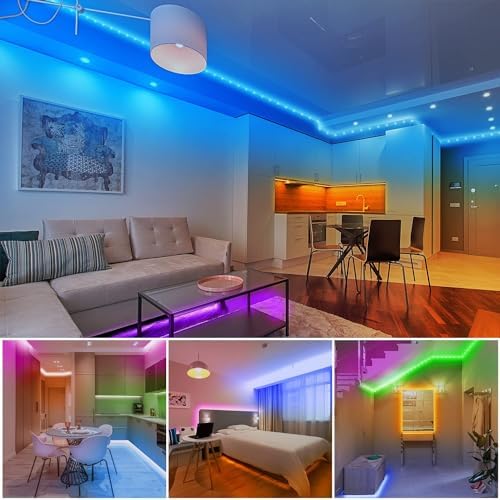 Dalattin 100ft LED Strip Lights with Bluetooth and IR Control