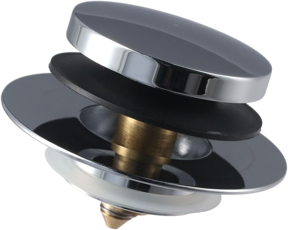 Universal Chrome Bathtub Drain Stopper with Tip Toe Design