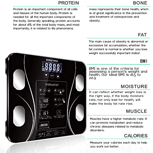 Gooddyiyukey Digital Bathroom Scale with Body Fat Analysis