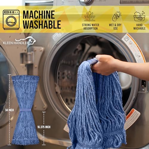 KLEEN HANDLER Blended Loop Mop Head 3-Pack