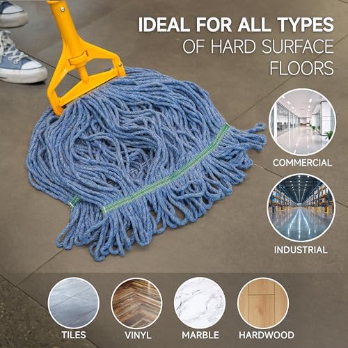 ONESIMUS 24oz Blue Mop Head Replacements Pack of 3