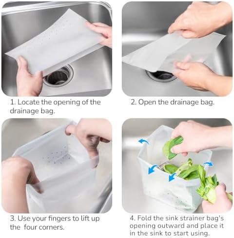 WERKI 30PCS Free-standing Kitchen Sink Strainer Bags 1