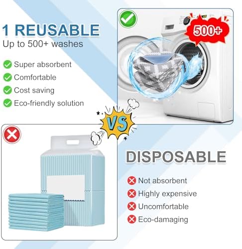 OUTCREATOR Washable Bed Pads 34x56 Pack of 2