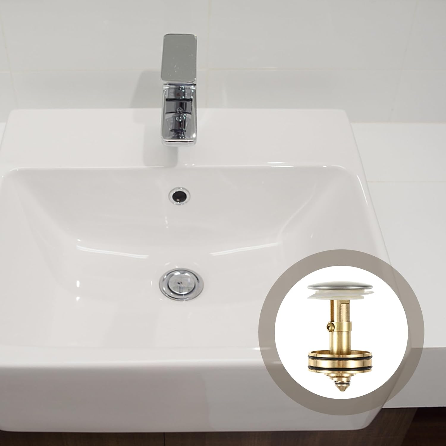 Housoutil Universal Matte Black Sink Stopper 1