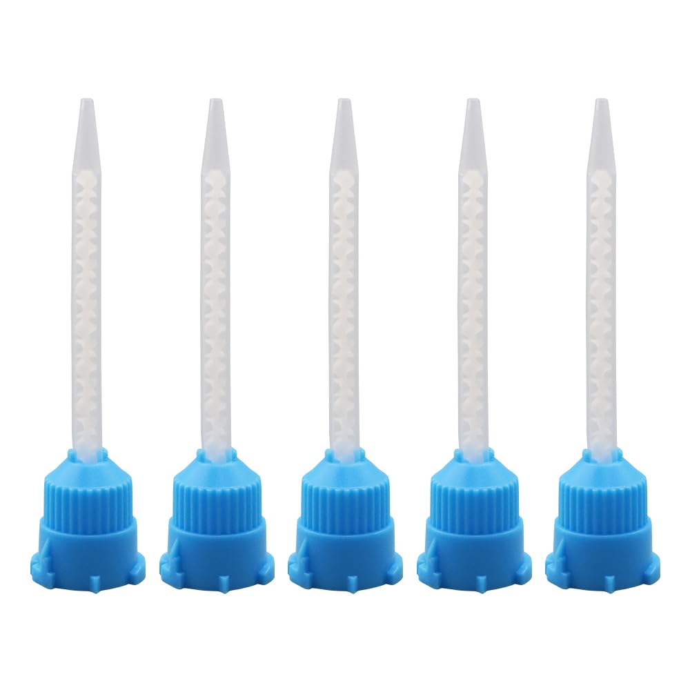 50pcs Blue Epoxy Mixing Nozzle for Glue Gun with 1121 Ratio