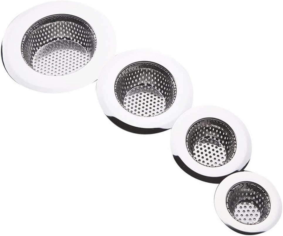 Stainless Steel Drain Hair Catcher with 4 PCS