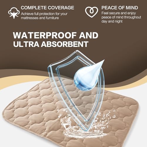 Alsunny Washable Bed Pads for Incontinence 2 Pack