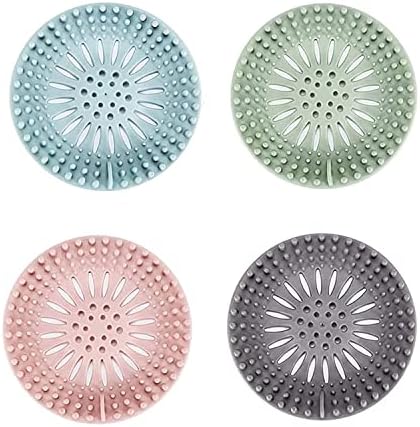NADUSEP 4Pcs Durable Silicone Hair Catcher for Shower Drain