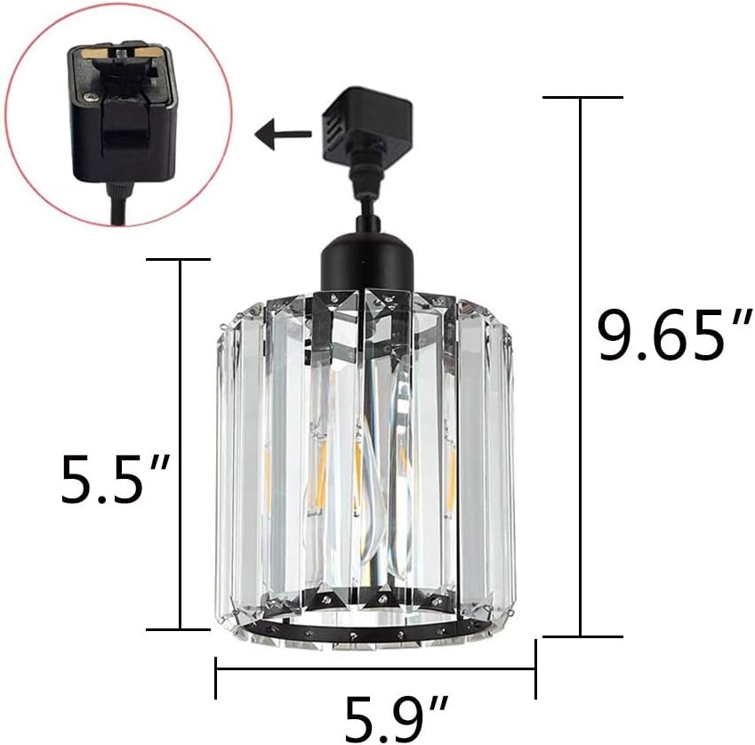 Kiven 3-Lights J-Series Track Pendant Dimmable Industrial Crystal Lights