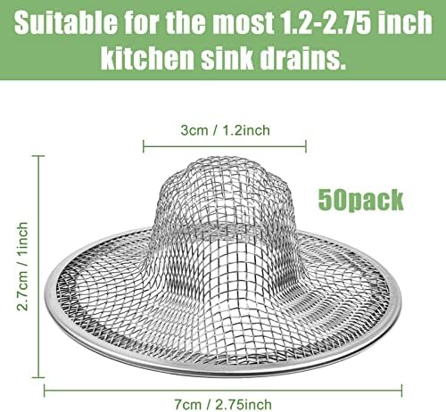 50pcs Stainless Steel Sink Strainer with Wire Mesh 275 Diameter