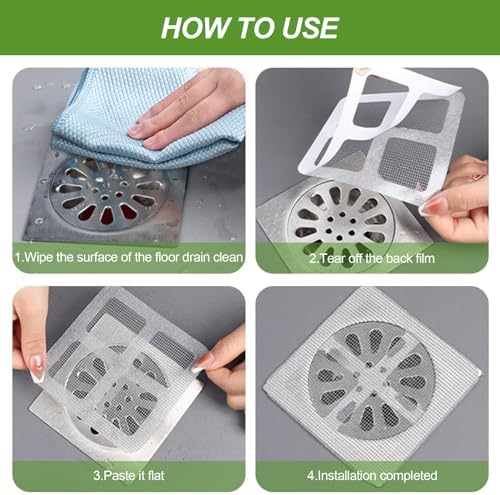Qilucky 20PCS Disposable Shower Drain Hair Catcher