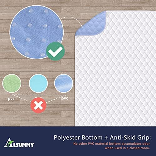 Alsunny Reusable Incontinence Bed Pads 2 Pack 34X52