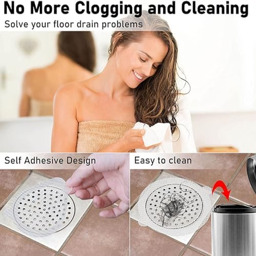 PERZOE Disposable Hair Catcher 1030 Pack for Drains Sinks Bathtubs