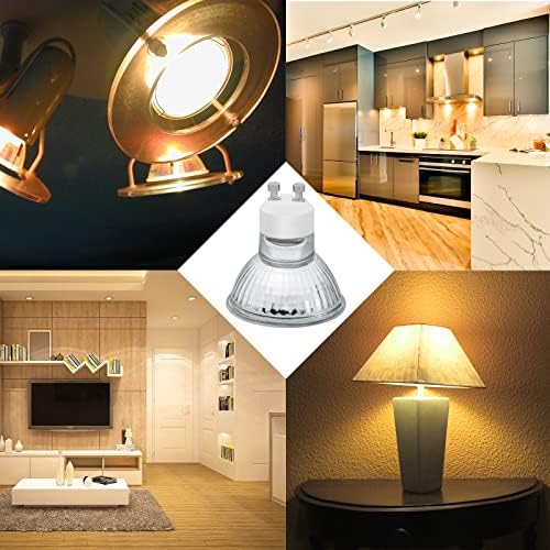 YBEK GU10 Halogen Bulbs 50W 120V Dimmable Pack of 6