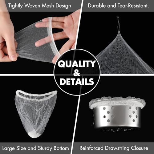 Muslish 200 Pack Kitchen Sink Strainer Mesh Bags 1