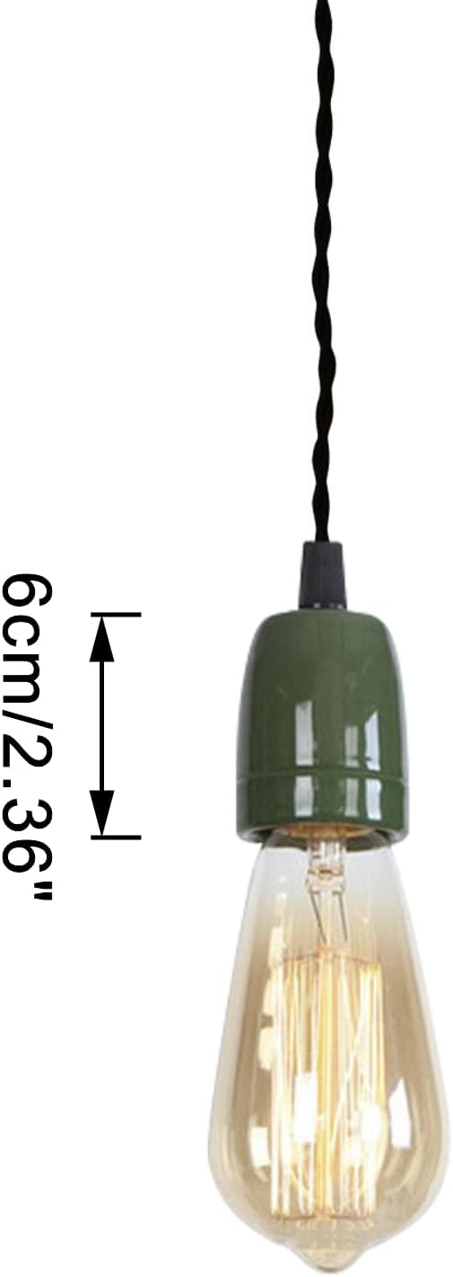KAYYELAMP 1-Light H Track Pendant Light with Green Ceramic Base