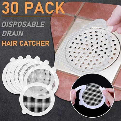 PERZOE Disposable Hair Catcher 1030 Pack for Drains Sinks Bathtubs