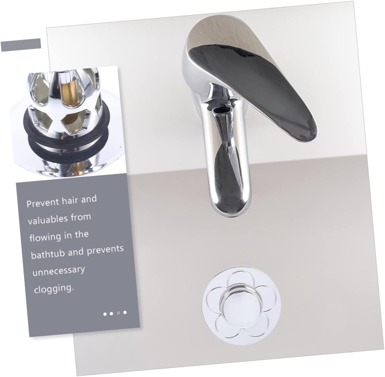 LIFKICH Copper Sink Drain Plug Anti-Leakage Hair Trap Stopper