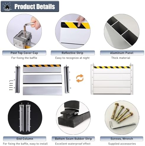 31 High Flood Control Baffle Barrier Underpass Entry Protection