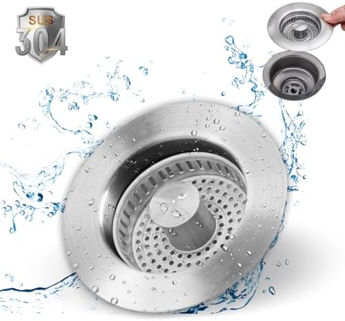 COMLELA 3 in 1 Sink Drain Strainer Combo