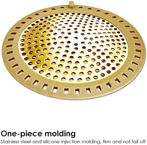 2PCS Hair Catcher Shower Drain Cover with Silicone and Stainless Steel