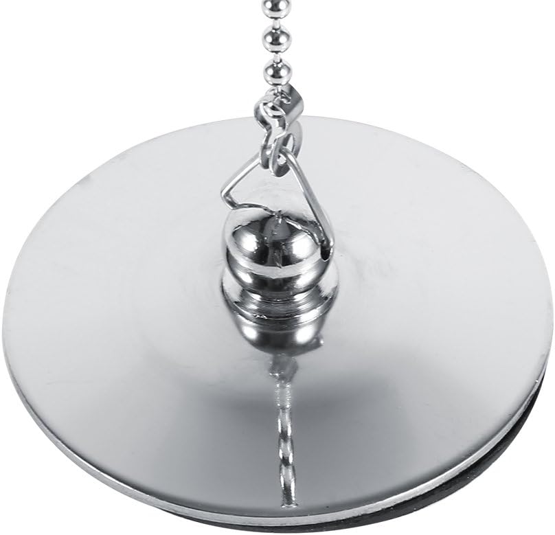 Asixx Chrome Drain Stopper with Chain for Sink and Bathtub