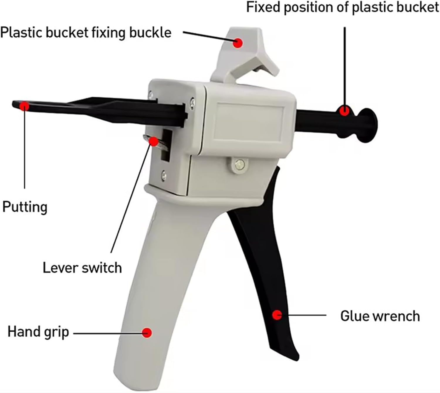 11 AB Epoxy Glue Gun Kit with Holder and Push Rod