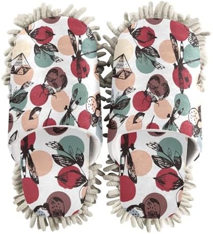 Sinestour Dragonflies Mop Slippers for Floor Cleaning 1