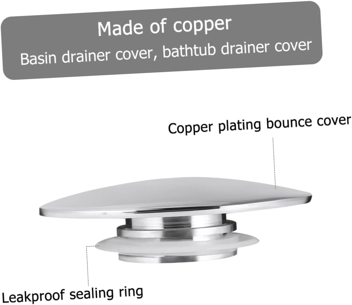 TEHAUX Pop Up Bathtub Drain Cover Zinc Alloy Easy Clean