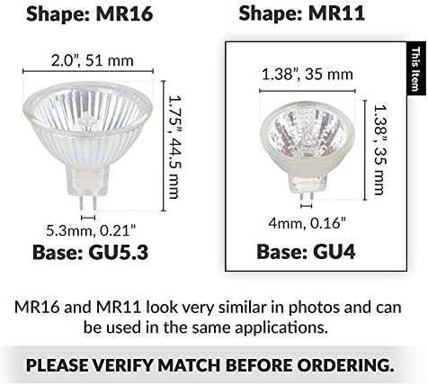 Simba Lighting 10W MR11 Halogen Spotlight Bulbs 2 Pack