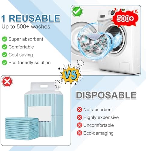 OUTCREATOR Washable Bed Pads 34x56 Pack of 2 1