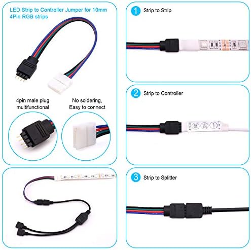 iCreating 5050 4Pin LED Strip Connector Kit 10mm