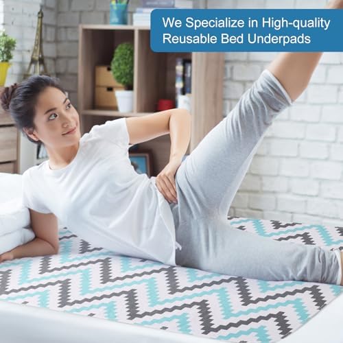 OUTCREATOR Washable Bed Pads 34x56 Pack of 2 1