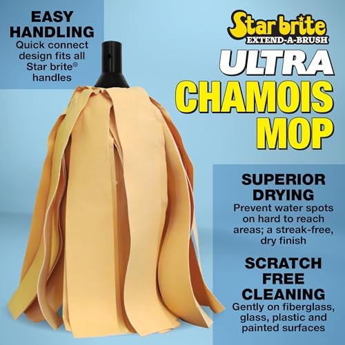 STAR BRITE Ultra Chamois Mop Head - Replacement for Extend-A-Brush Handles