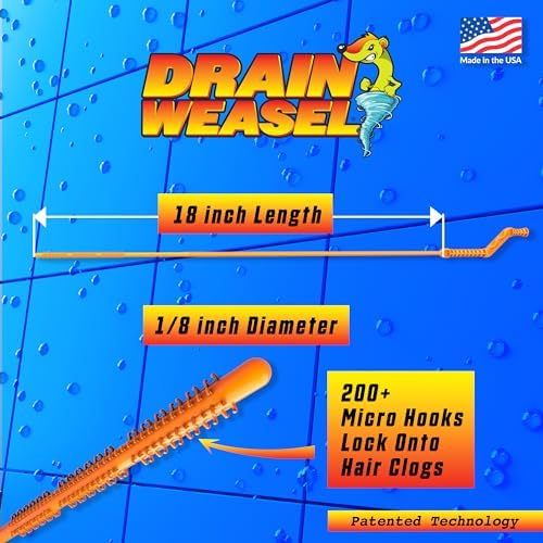 FlexiSnake Drain Weasel 18-Inch Hair Clog Remover