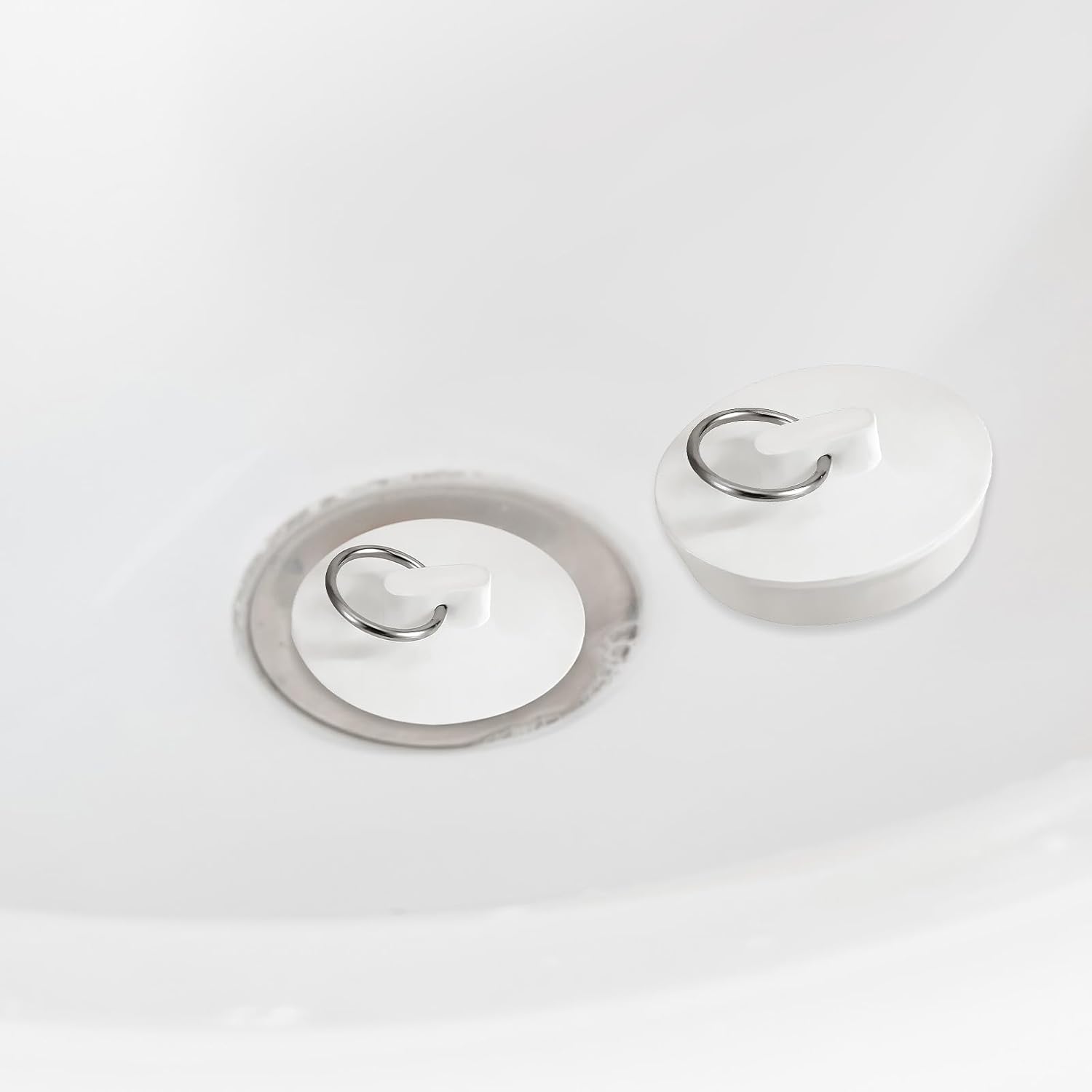 Psyqtsuary Rubber Sink Stopper 2 PCS Universal Drain Plug
