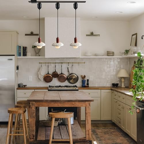 Kiven L Style 2-Wire Track Pendant Light with Ceramic Shade