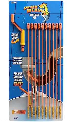 FlexiSnake Drain Weasel 10 Wands Tool with Lemon Scent Pods