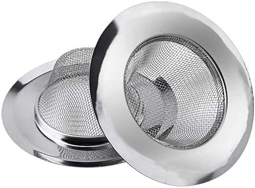 2 Pcs Stainless Steel Kitchen Sink Strainer 45 Inch Wide Rim