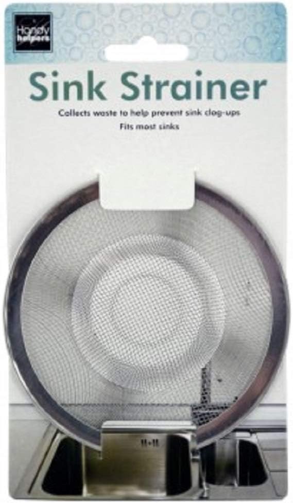 FMH Heavy Duty Stainless Steel Drain Strainer Set of Two 1